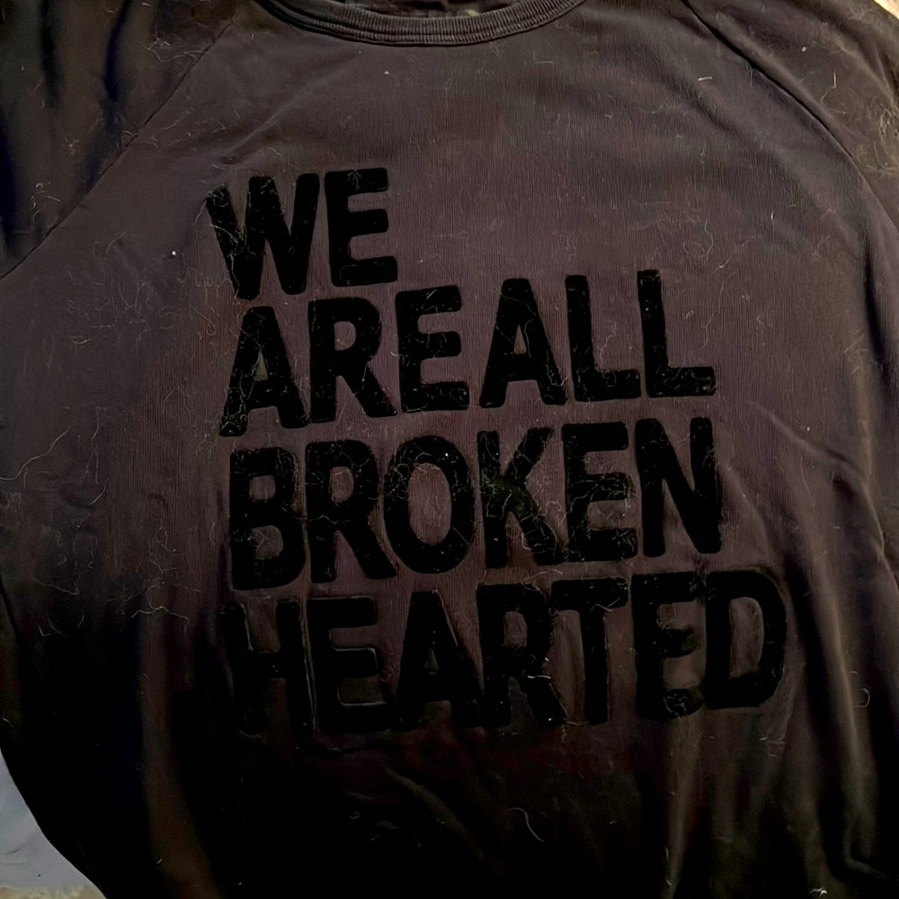 Freecity black we are all broken hearted sweatshirt